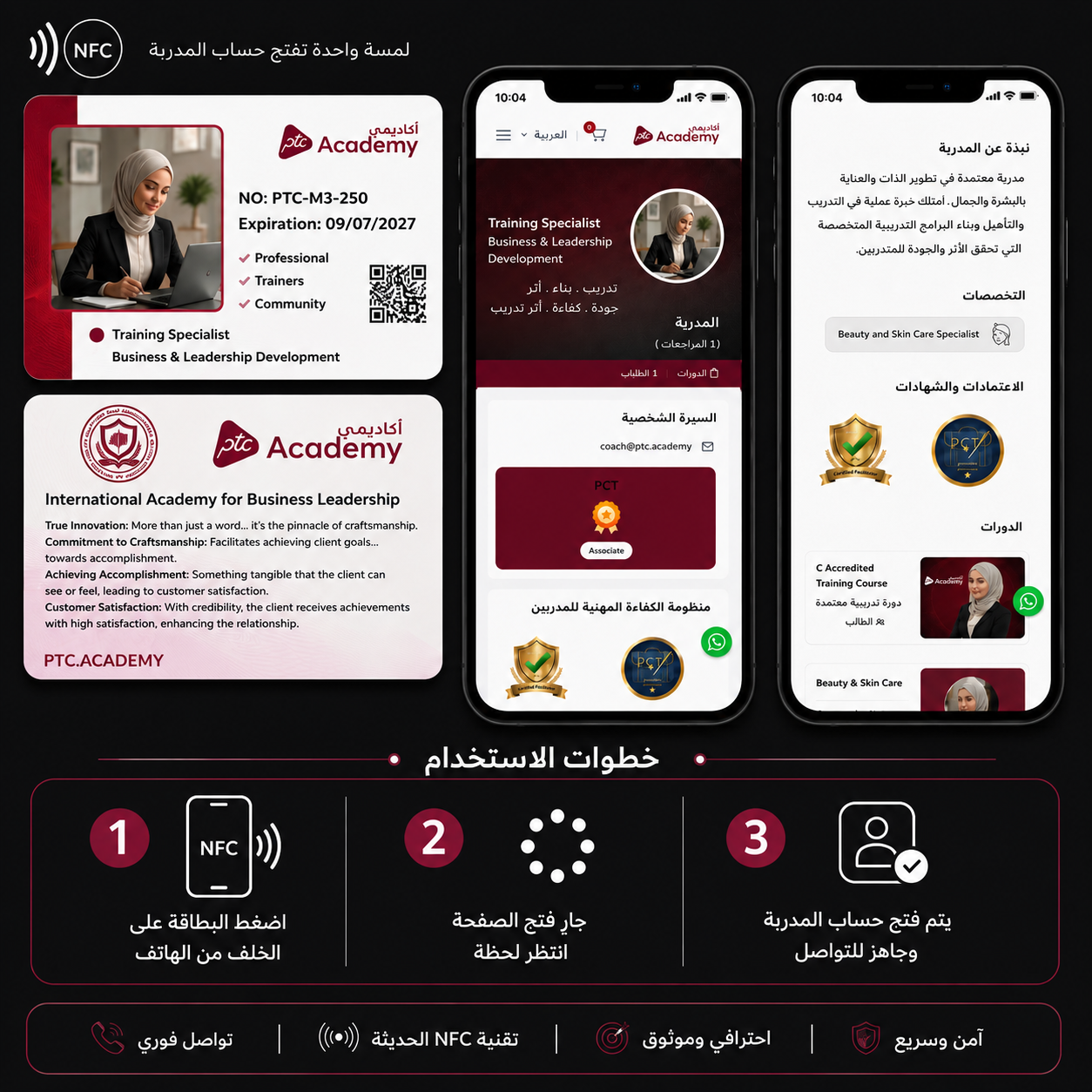PTC Academy NFC Smart Trainer Card Images